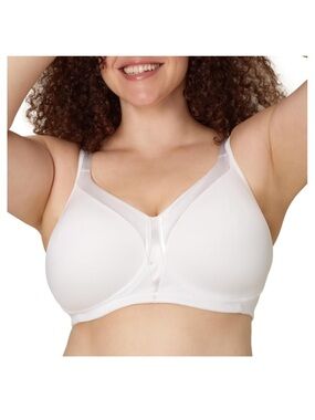 Silky Soft Smoothing Wireless Bra 18-Hour Full-Coverage Plus Size 44D (2-Pack)